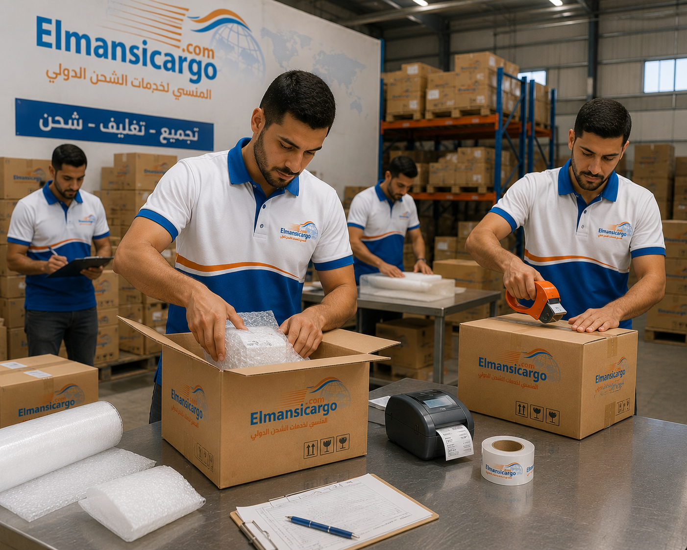 متابعة وتدقيق بيانات الشحنة والتخليص الجمركي مع شركة المنسي